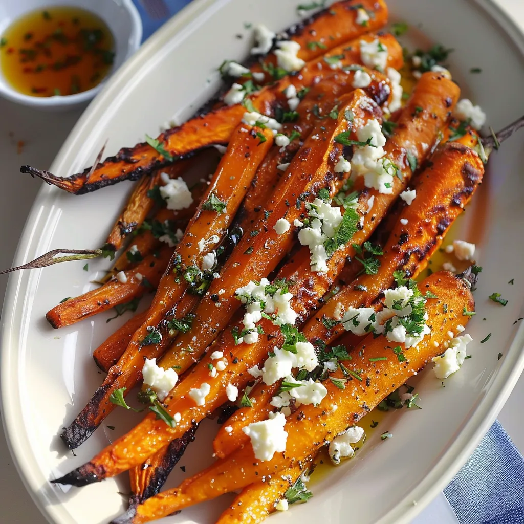 Carottes dorées épicées et feta fondante méditerranéennes