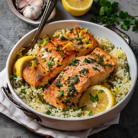 Saumon Citron Riz Herbes