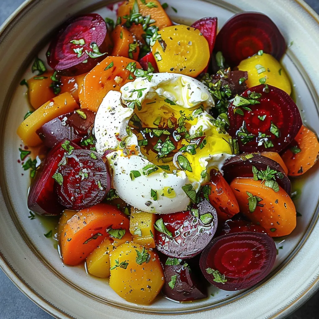 Carottes Rôties et Burrata Fondante maison