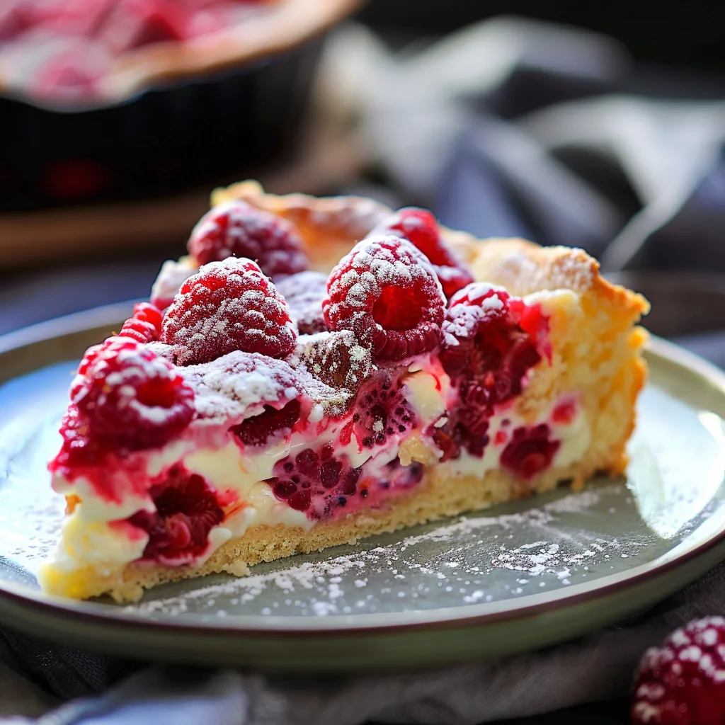 Moelleux au yaourt et framboises