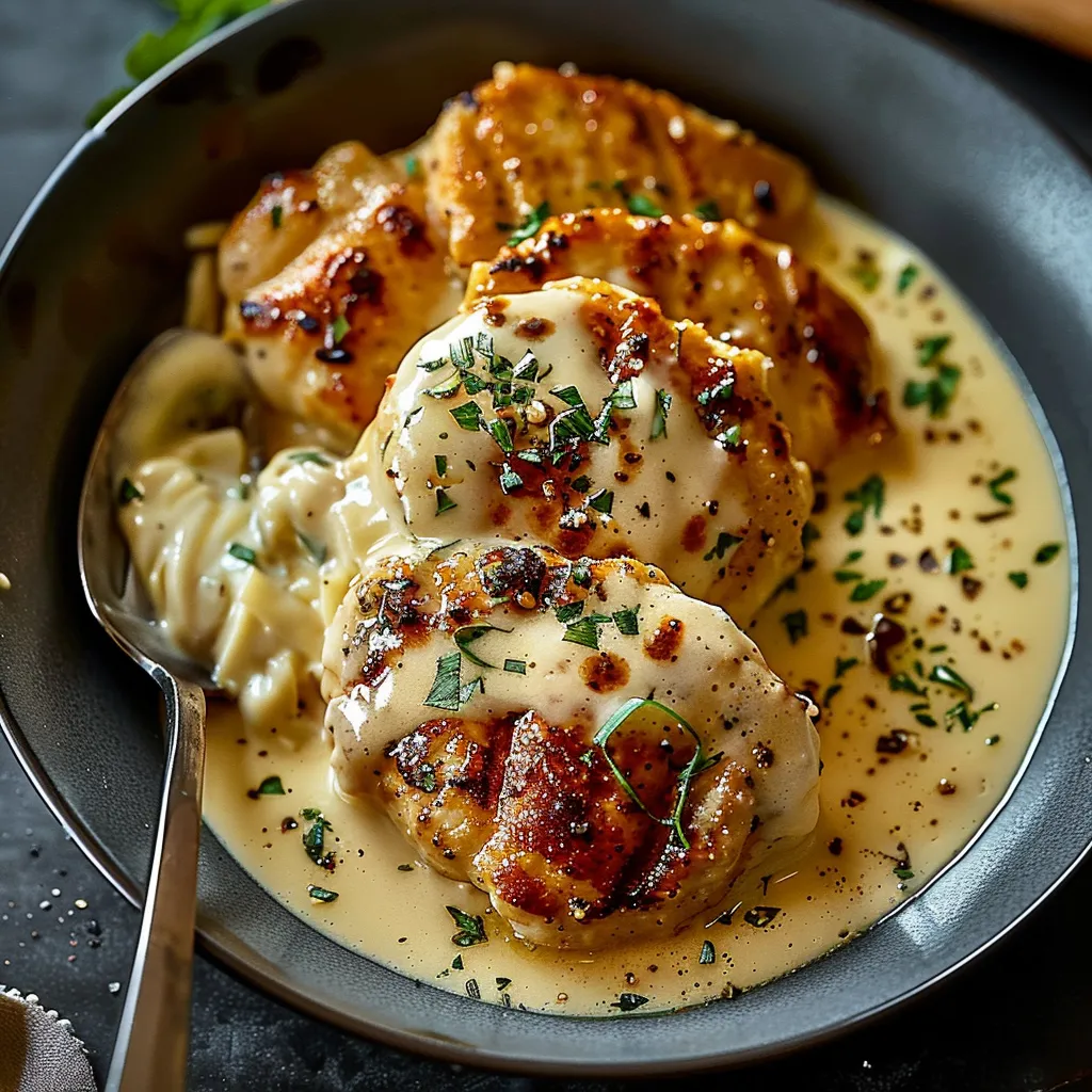 Poulet crémeux sauce Asiago maison