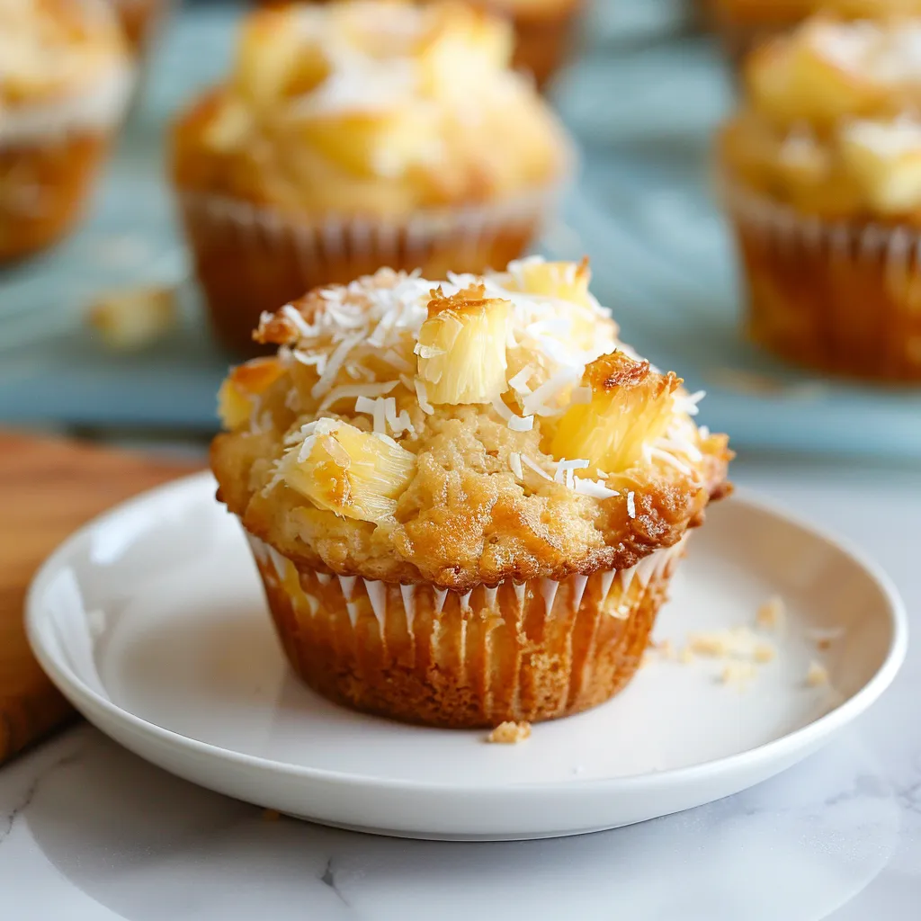 Muffins coco fromage blanc et ananas