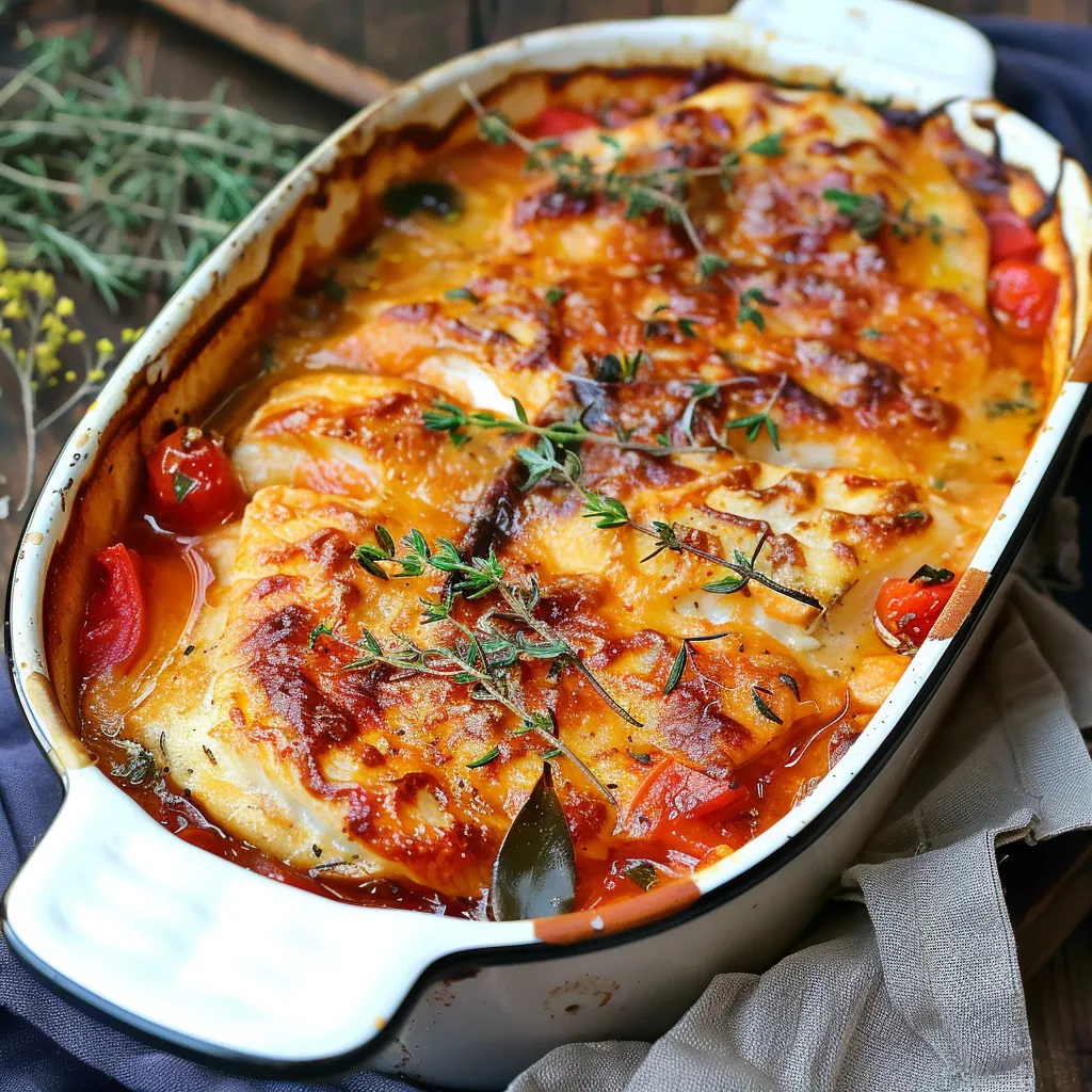 Gratin de poisson provençal express