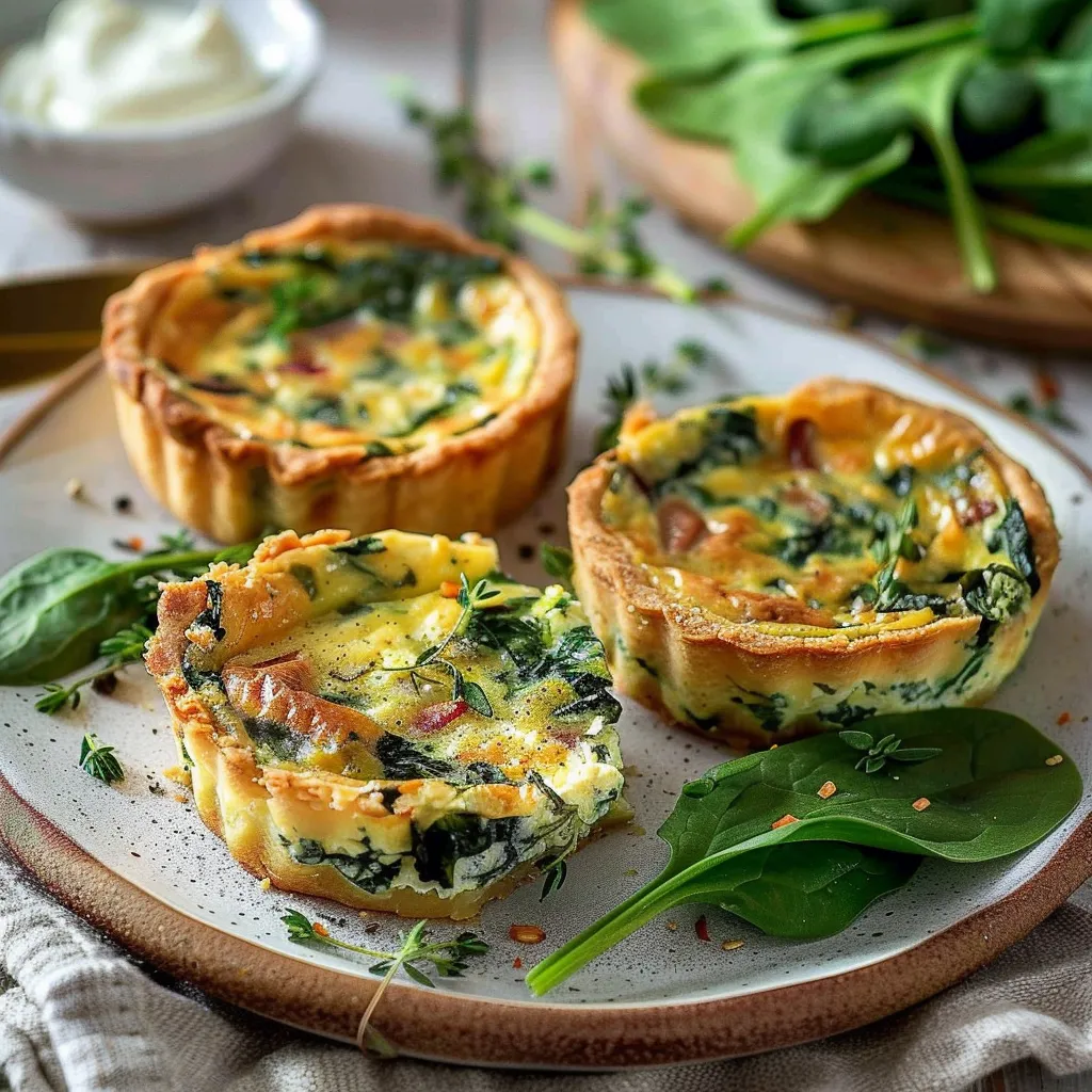 Plat sans pâte au Boursin et épinards