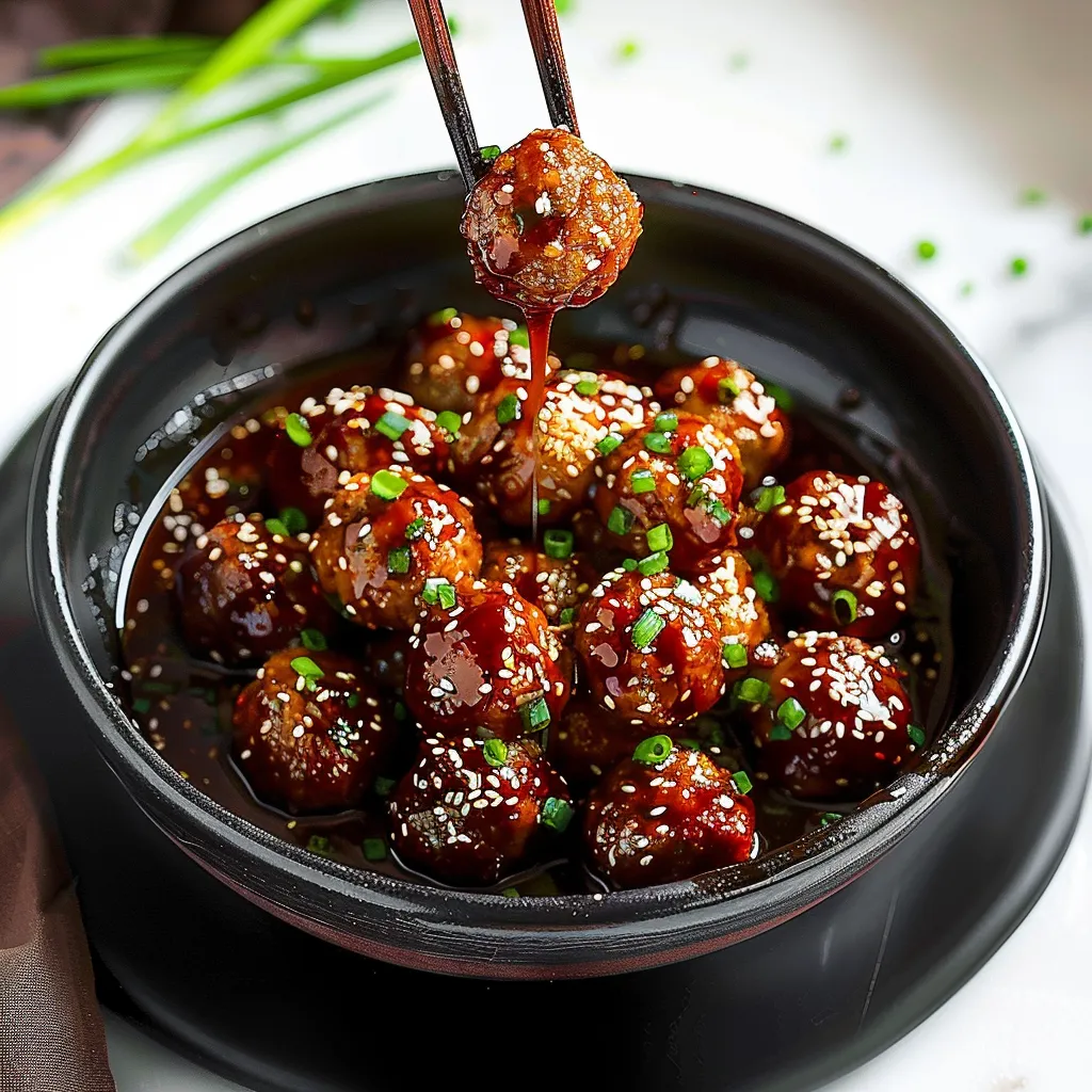 Boulettes relevées et sauce coréenne