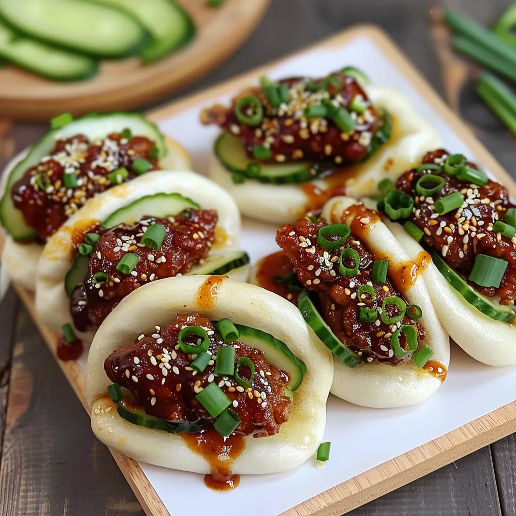 Buns vapeur avec poulet maison