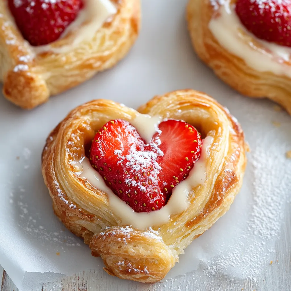 Vegan Strawberry Cream Danish