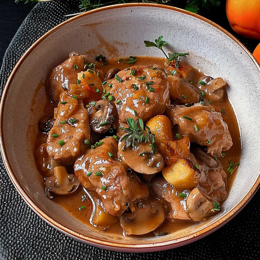 Veau Marengo (aux Champignon)