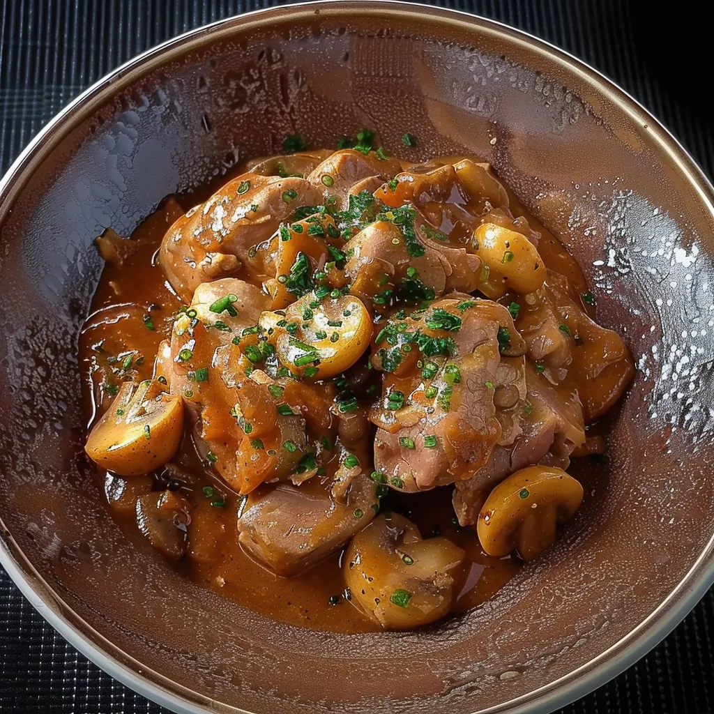 Veau Marengo aux champignons façon maison