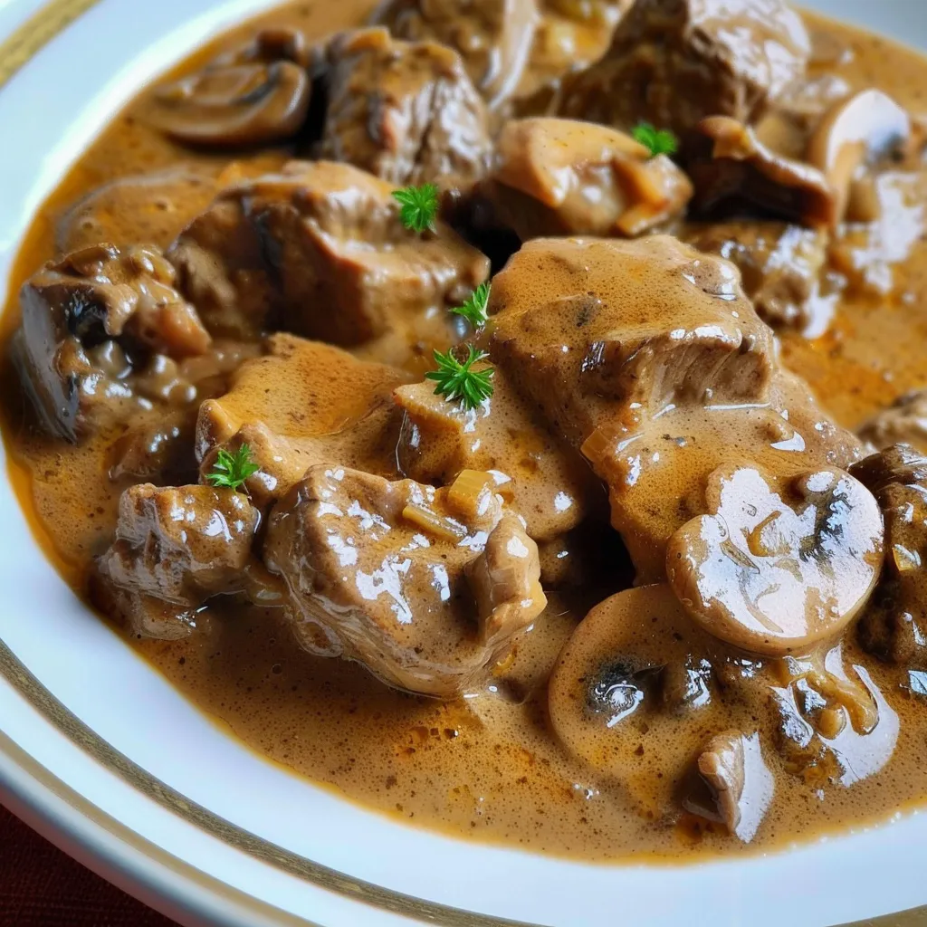 Boeuf stroganoff au Cookeo