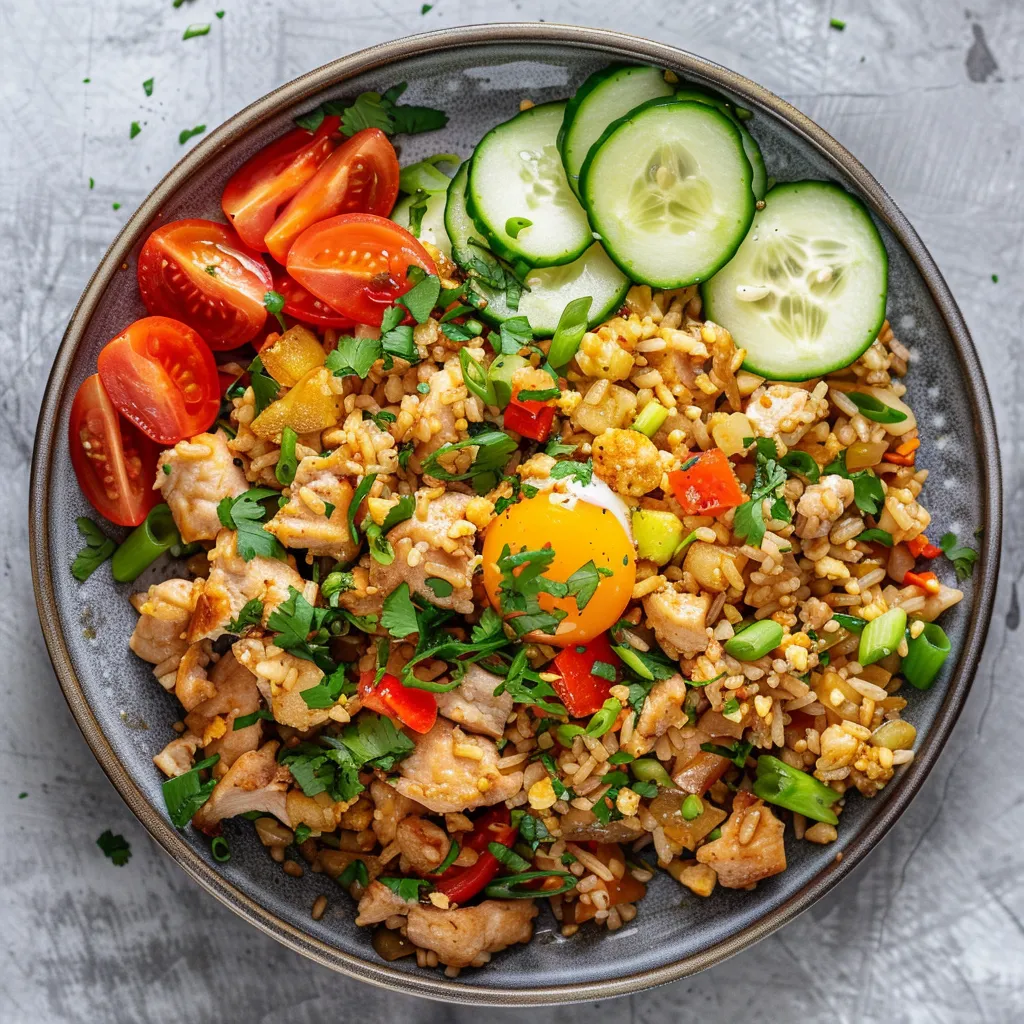 Riz sauté thaïlandais (Khao Phat) maison rapide et savoureux