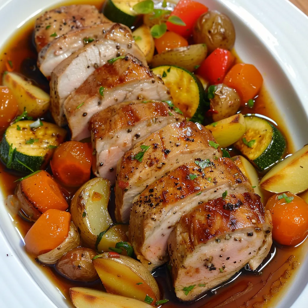 Filet mignon de porc aux légumes façon fusion asiatique