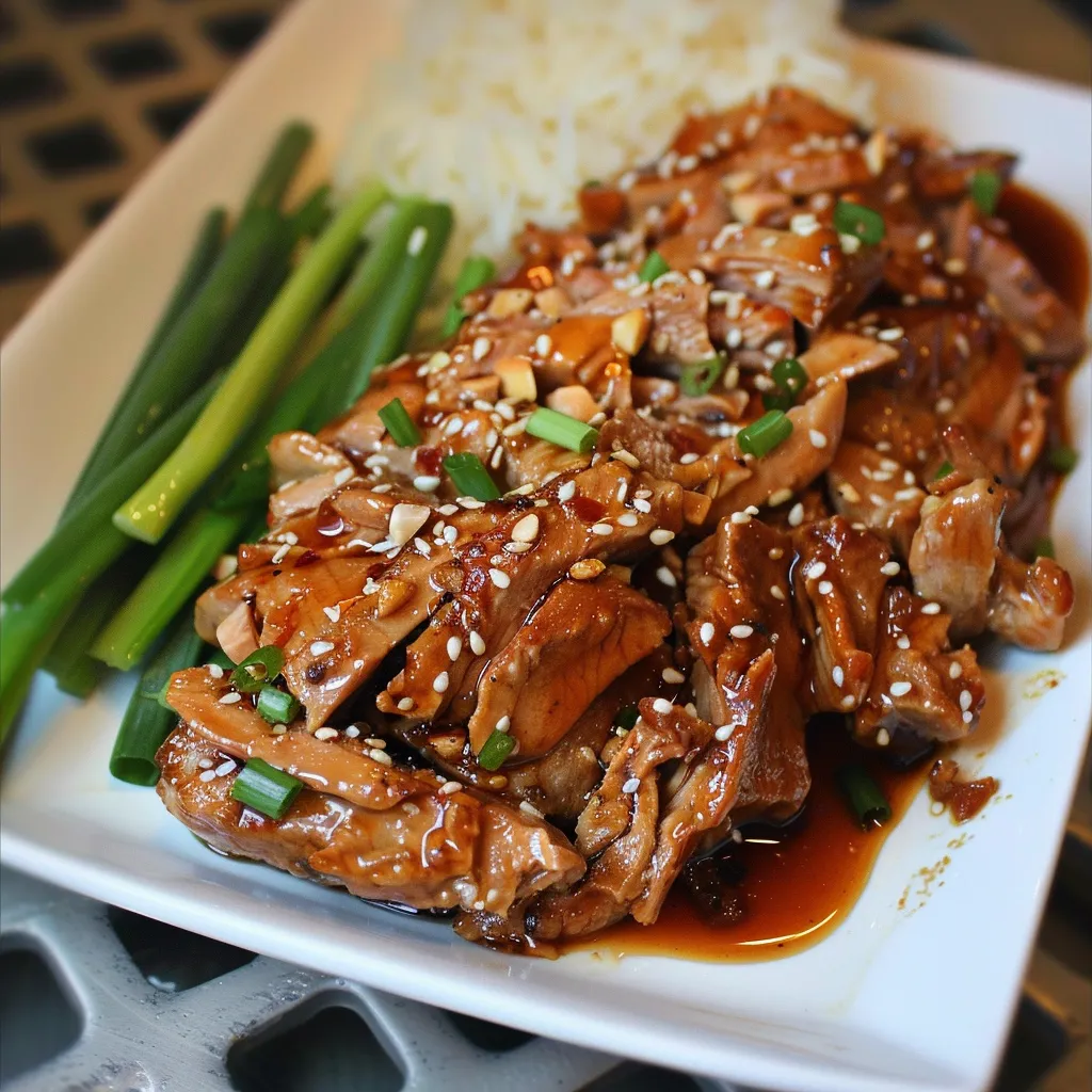 Porc effiloché teriyaki mijoteuse