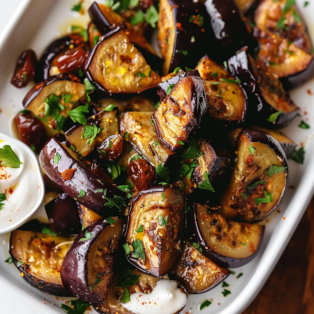 Aubergines rôties méditerranéennes healthy sans gluten