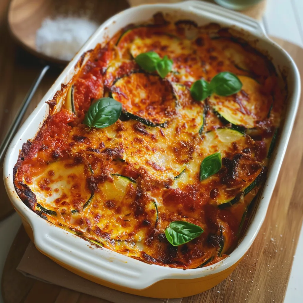 Lasagnes courgette ricotta végétariennes gourmandes