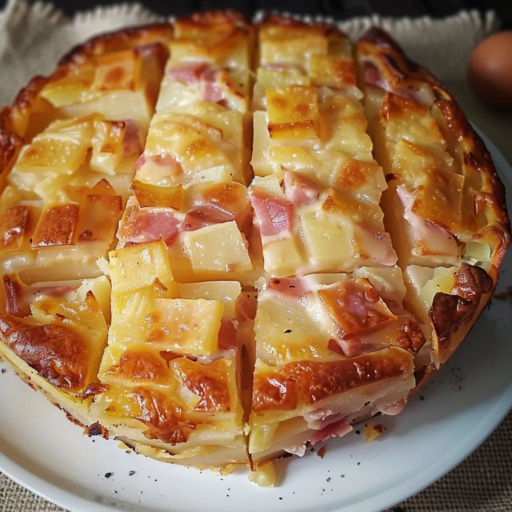 Gâteau pommes de terre jambon Vache qui rit maison