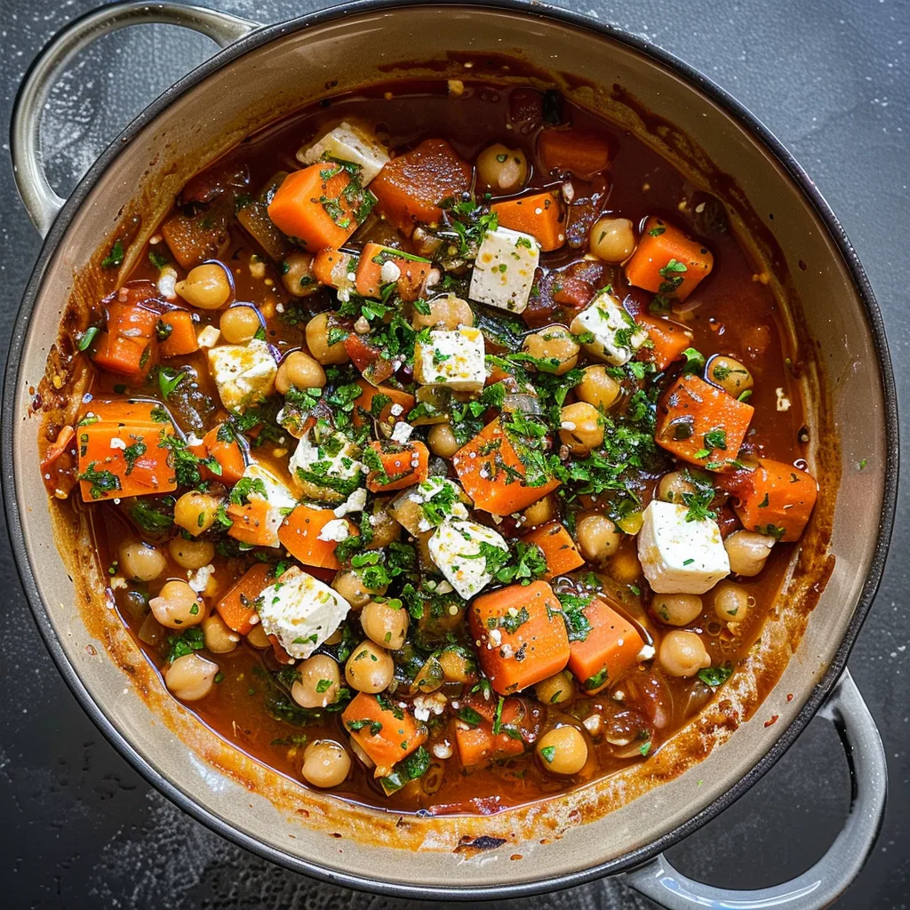 Pois chiches carottes et feta, façon Ottolenghi