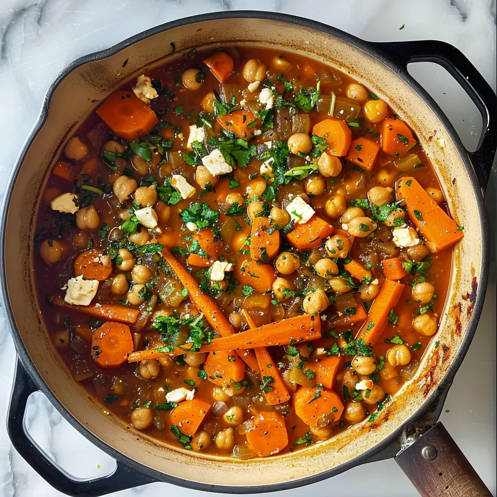 Pois chiches, carottes, feta marinée façon Ottolenghi