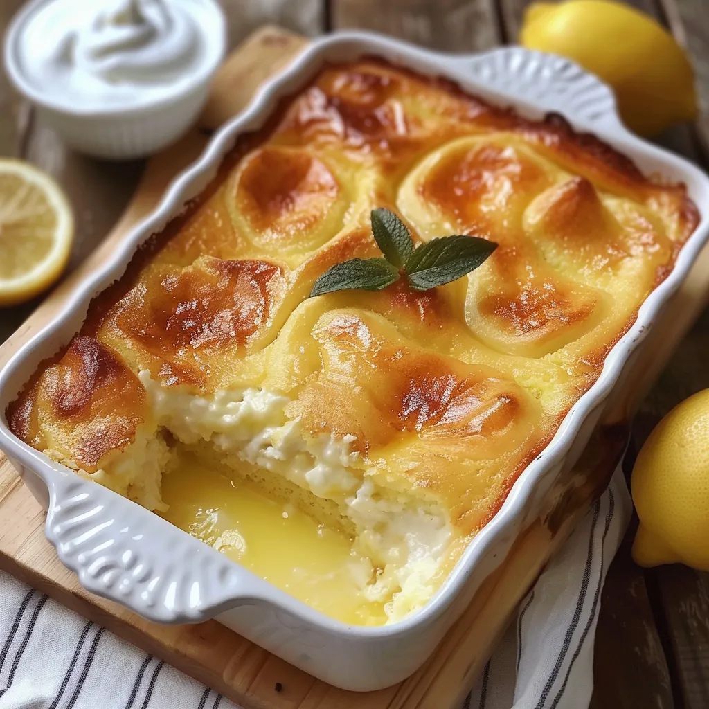 Moelleux renversé citron fromage frais - Facile & rapide
