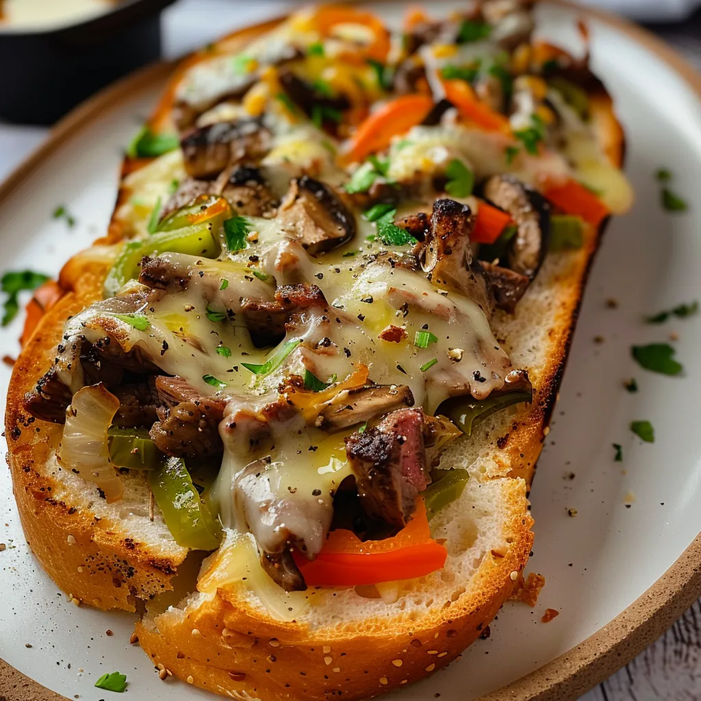 Pain fromage steak style Philly Cheese