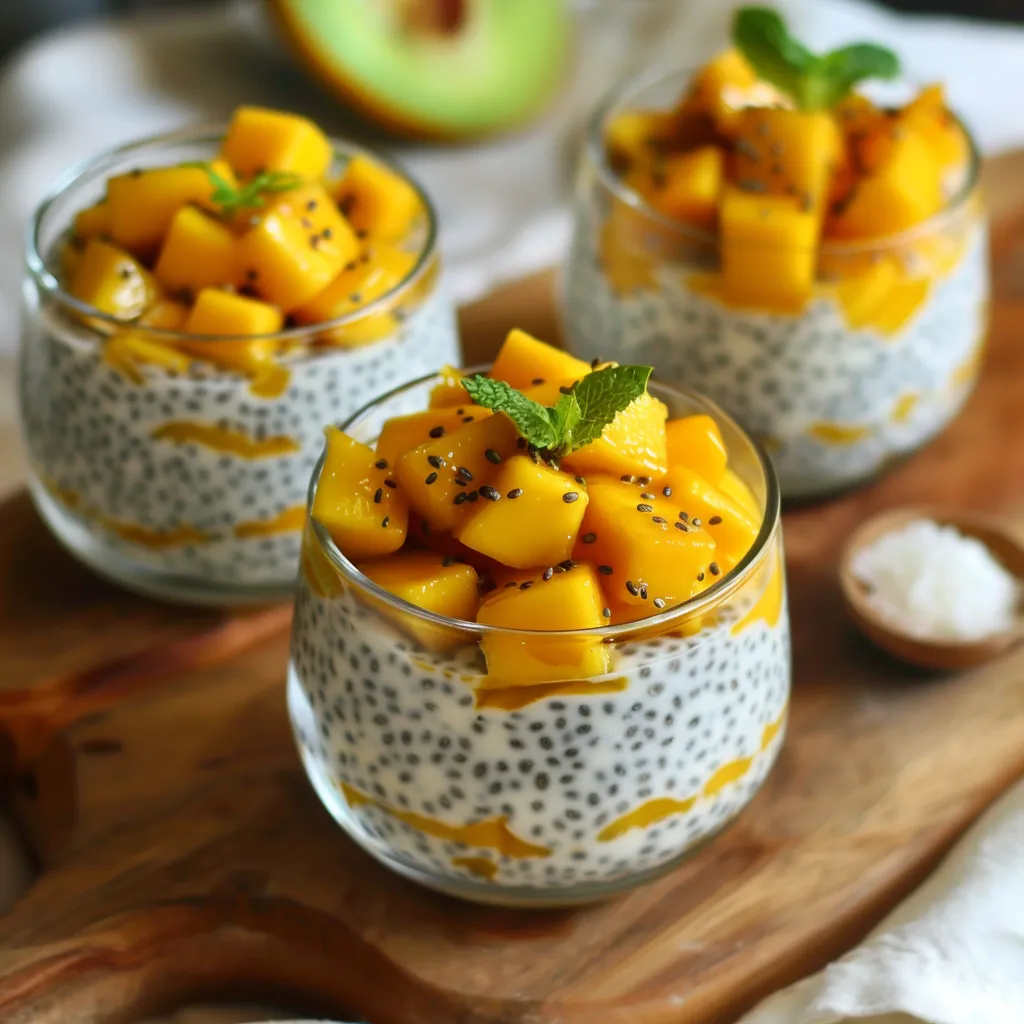 Chia Lait Coco Mangue – Petit-déj facile