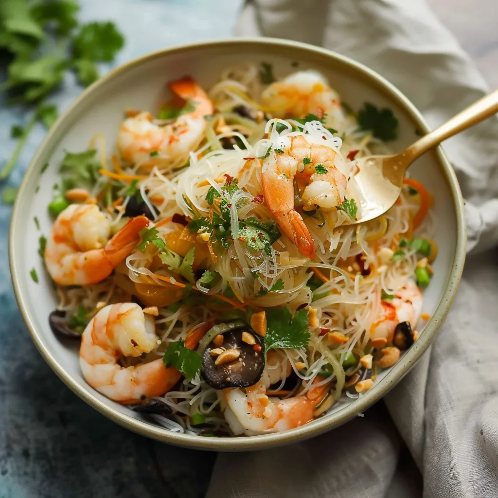 Salade Chinoise aux Vermicelles - Fraîche à souhait et parfumée