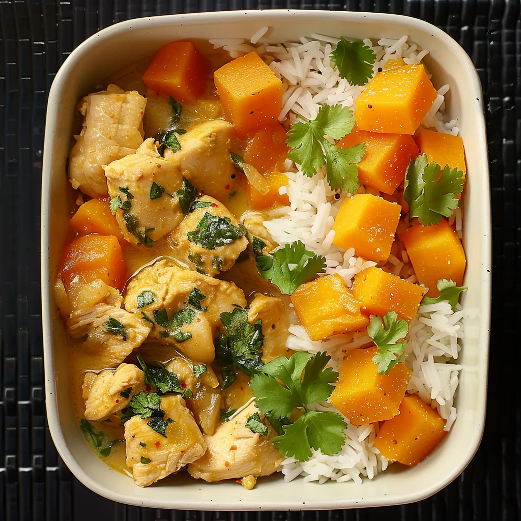 Plat Poulet Butternut coco – Ultra Savoureux