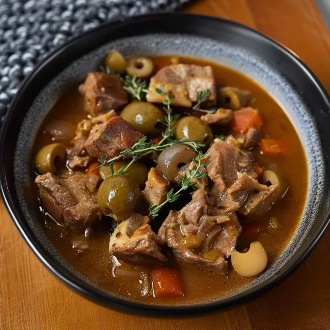 Sauté de veau aux olives français