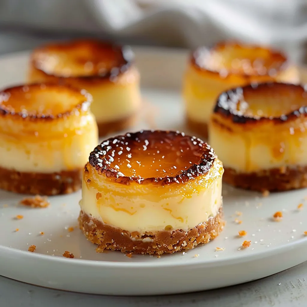 Mini crème brûlée cheesecakes