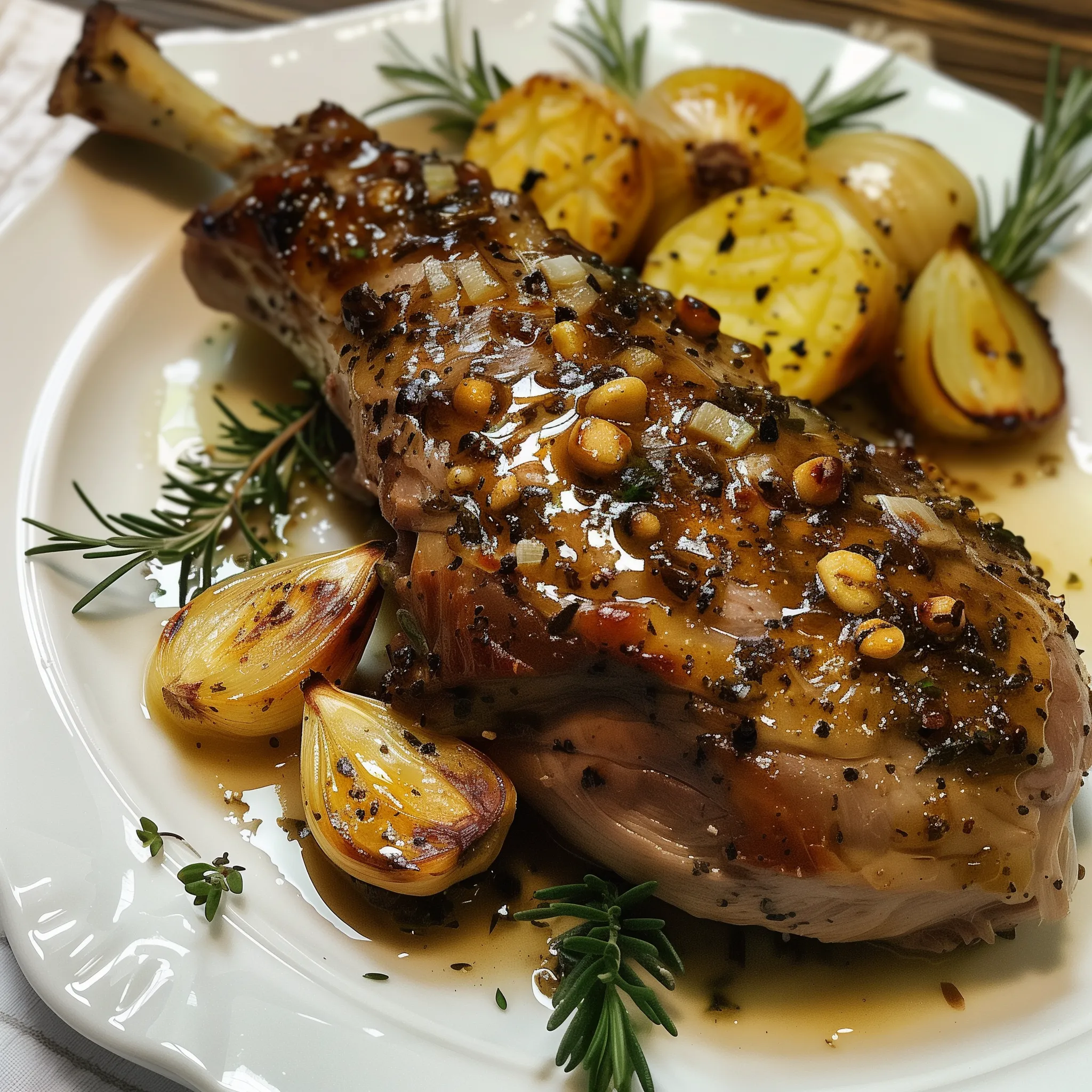 Gigot de sanglier au miel et moutarde