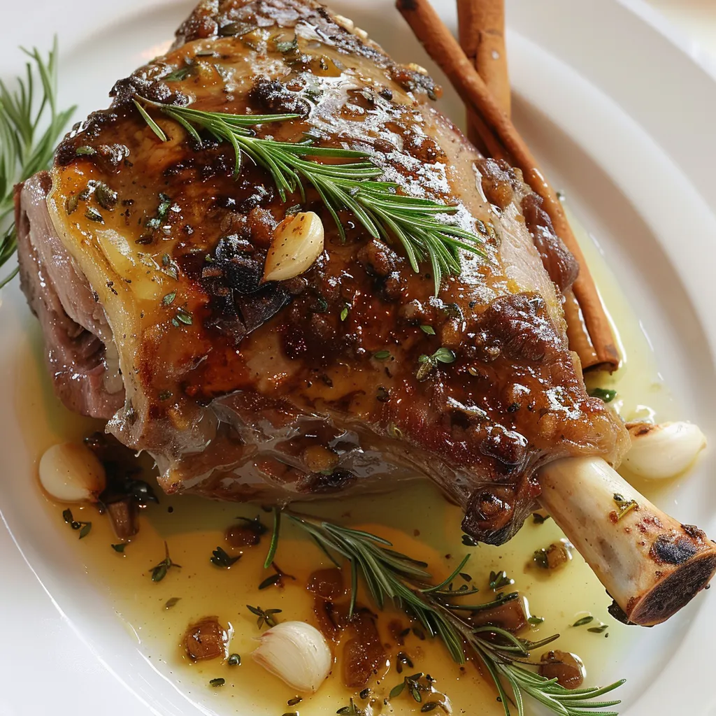 Gigot de sanglier au miel et moutarde façon tradition