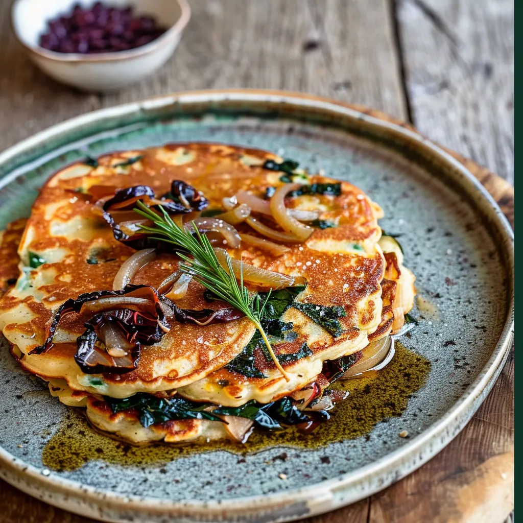 Galettes de Lentilles Corail, Oignons et Blettes - Végétarien Facile