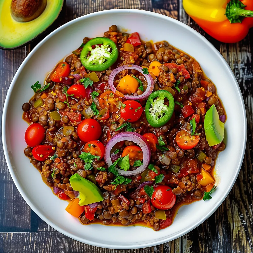 Chili avec lentilles et bœuf