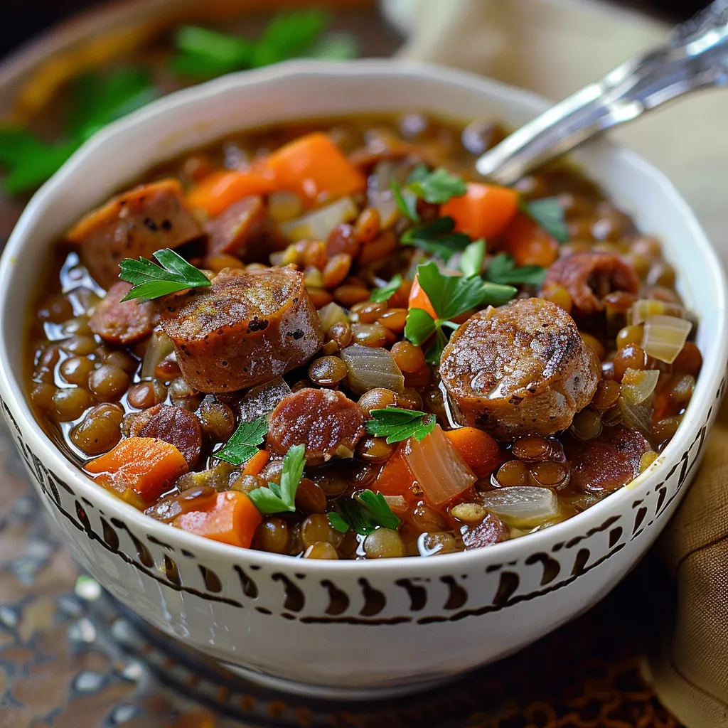 Saucisse aux Lentilles maison, tout simplement