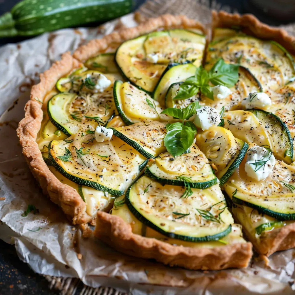 Tarte courgette chèvre simple et gourmande