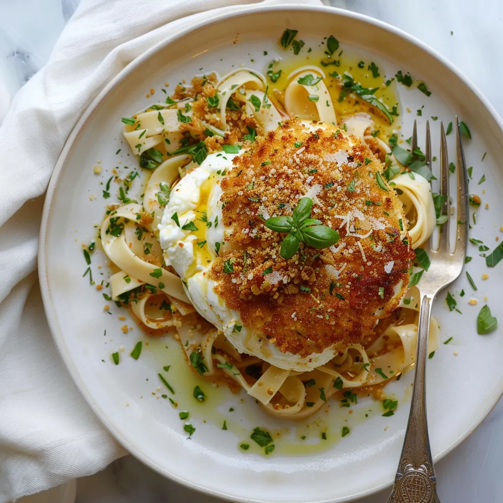Burrata frite panko facile à réussir