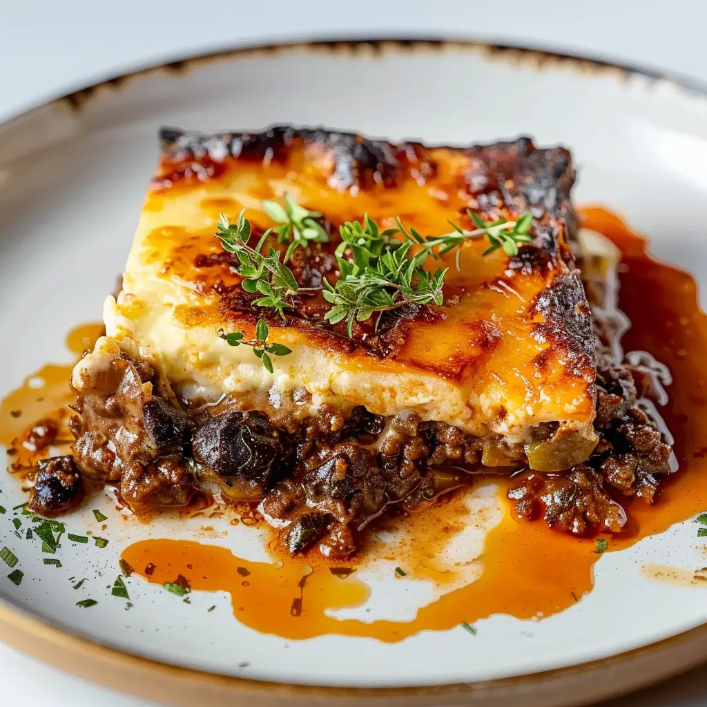 Moussaka Grecque faite maison et dorée