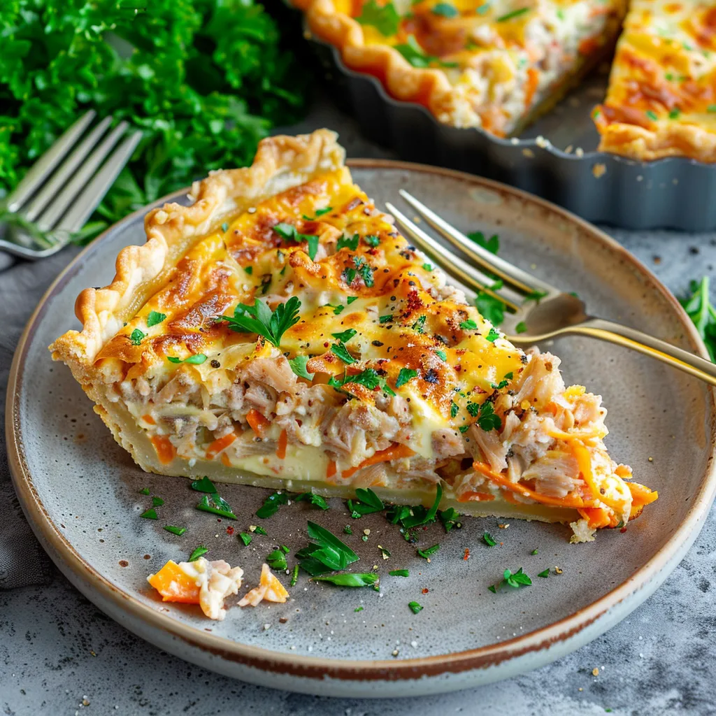 Quiche carottes et thon fondante