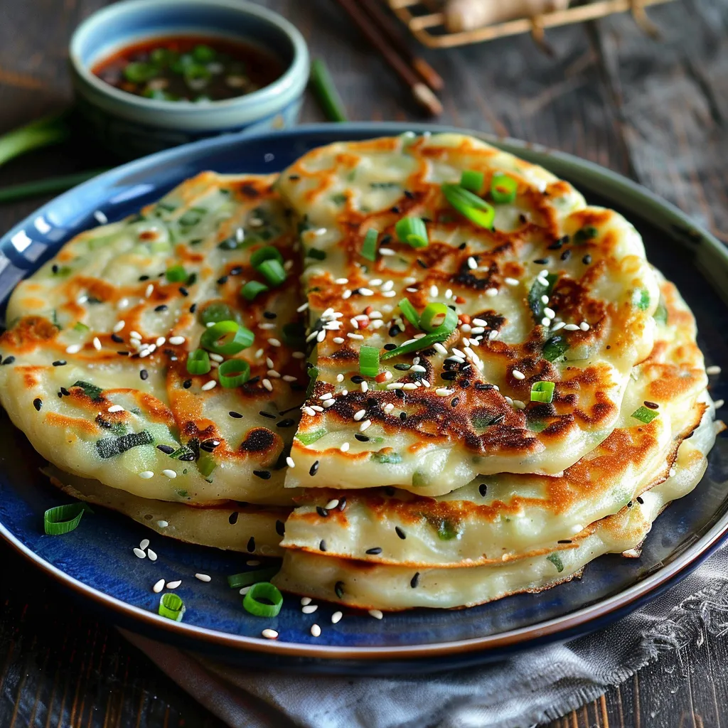 Pancakes Coréens à l’Oignon Nouveau Vegan