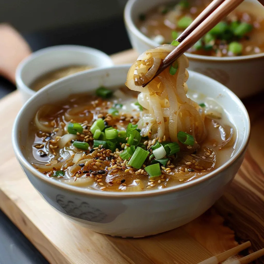 Soupe à l’oignon style asiatique