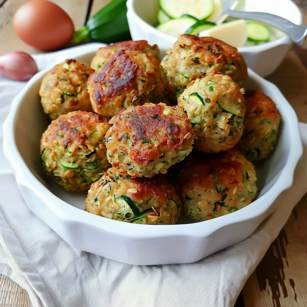 Boulettes courgette et avoine maison, companion ou poêle