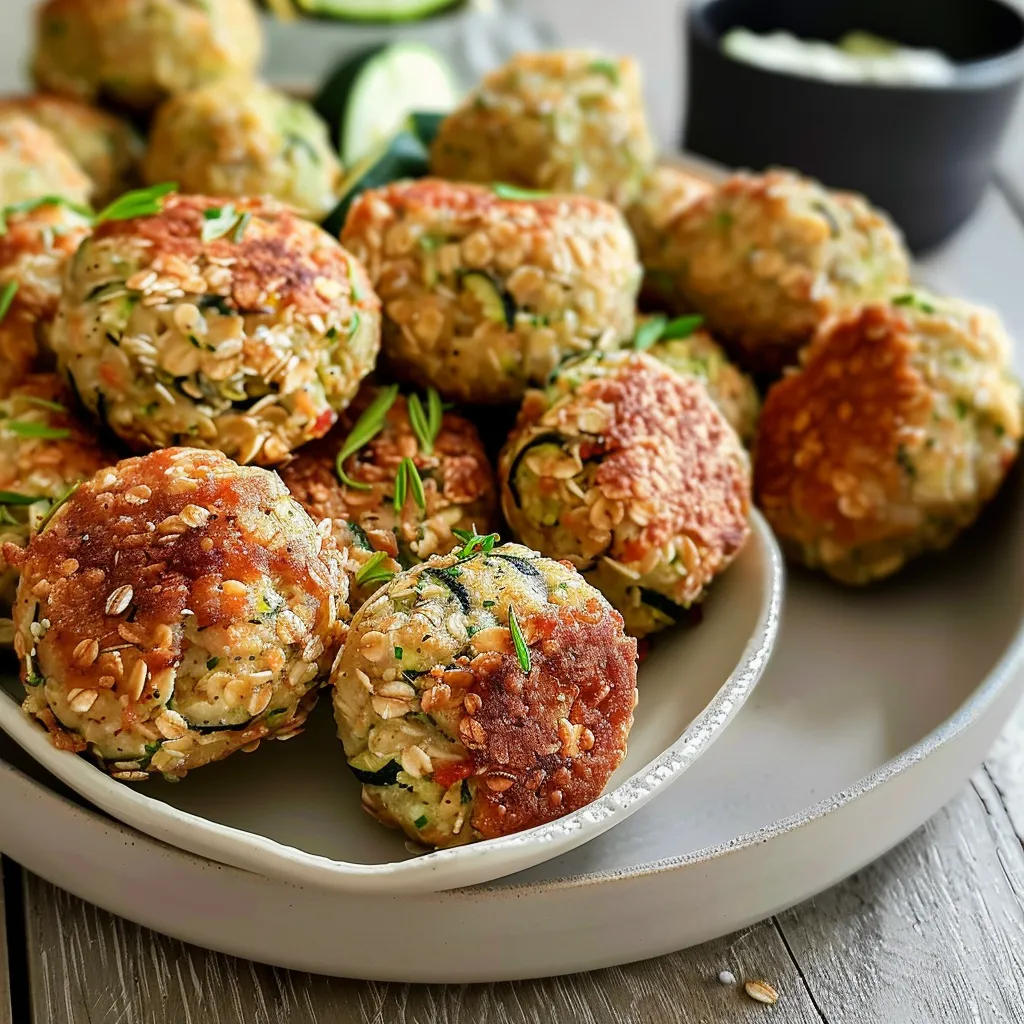 Boulettes courgette et avoine prêtes à croquer