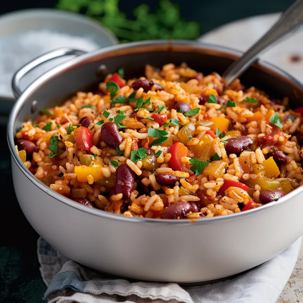 Riz Cajun Haricots Rouges — Facile