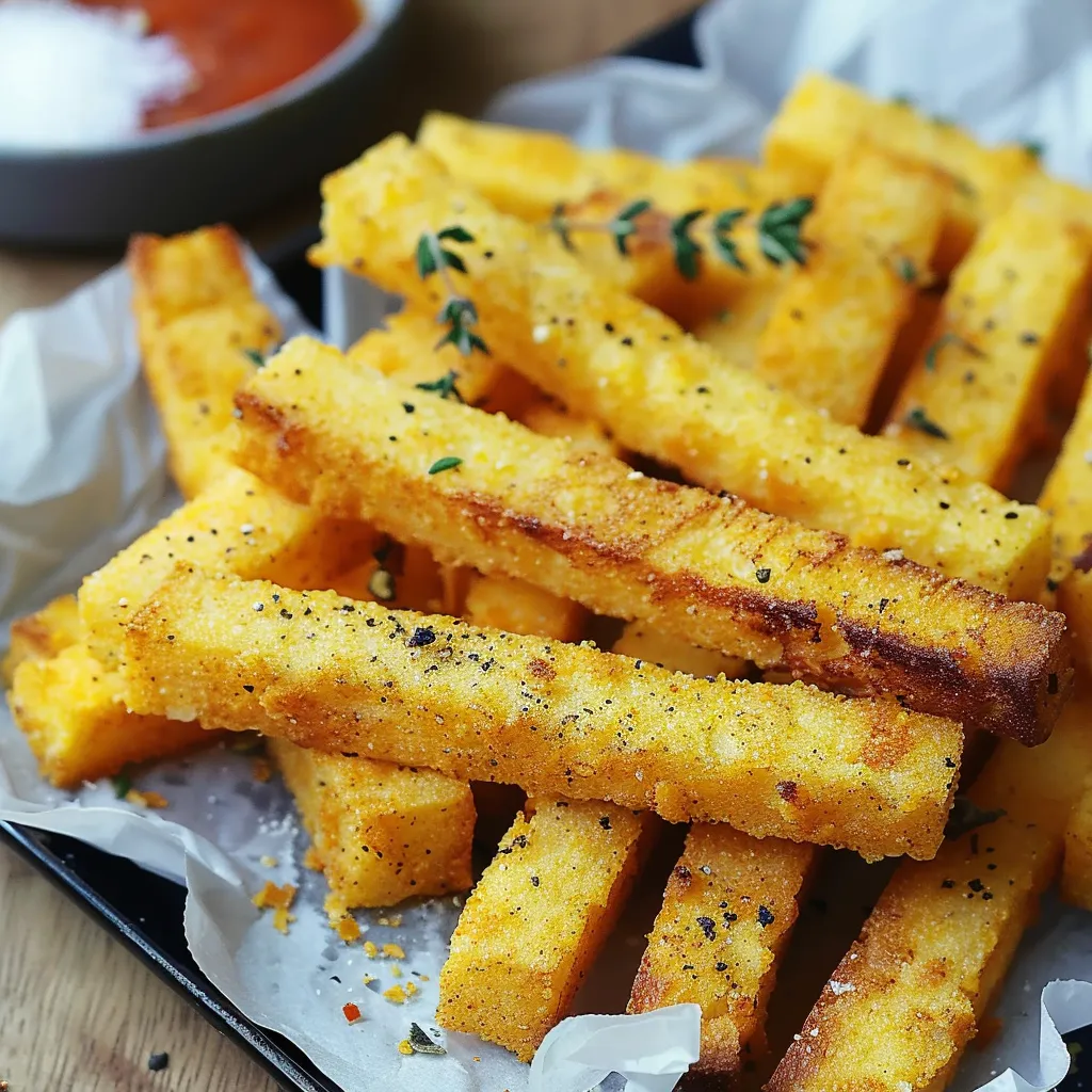 Frites de polenta dorées et faciles à faire au four