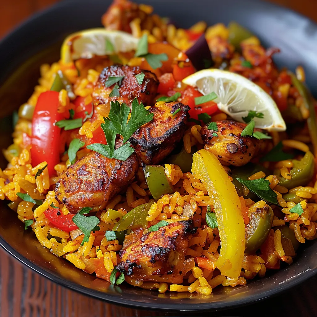 Riz aux Merguez et Poulet – familial & parfumé