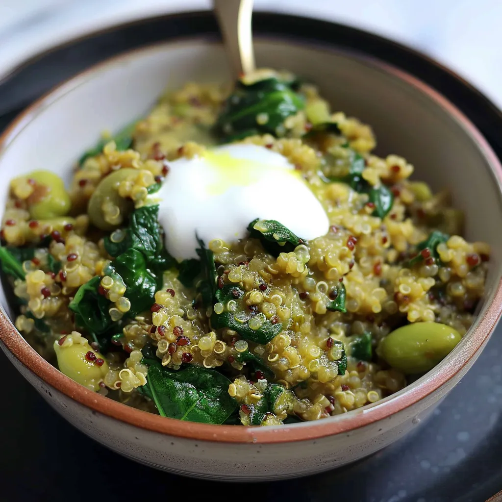 Dhal de Quinoa ultra-gourmand aux Épinards et Fèves