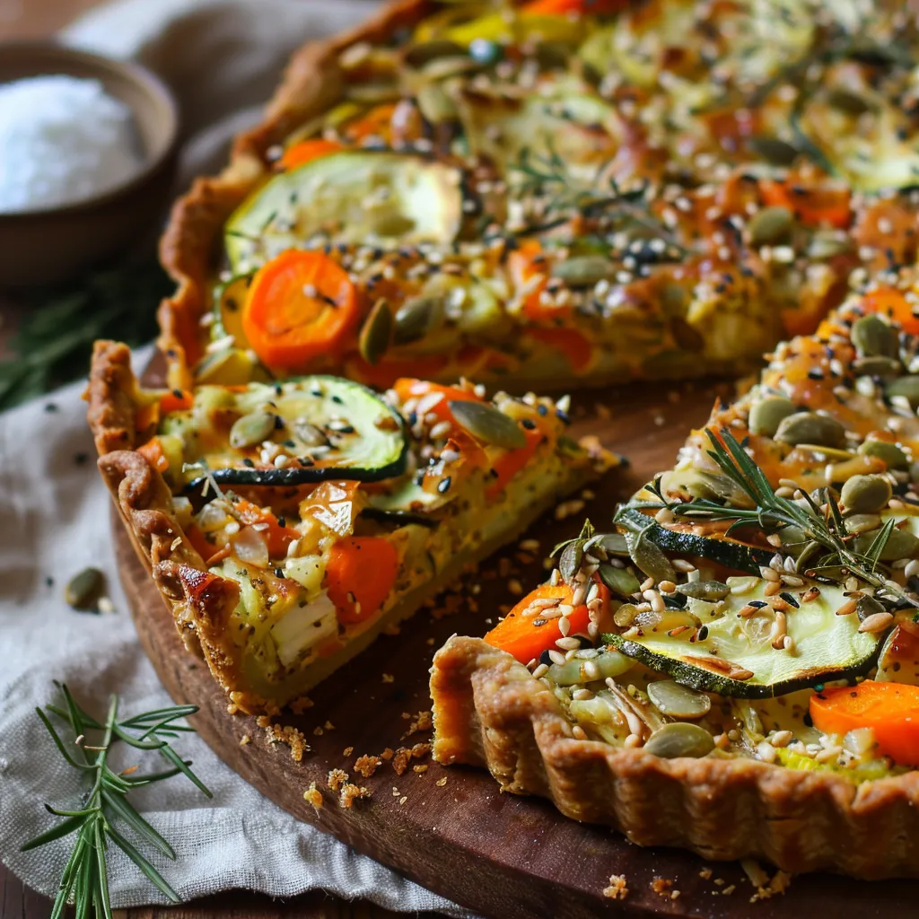 Quiche aux Légumes du Potager - Pâte aux Pois Chiches