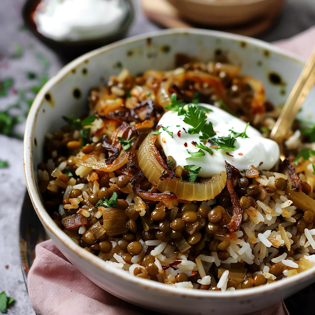 Mujadara | Plat Libanais Lentilles et Riz