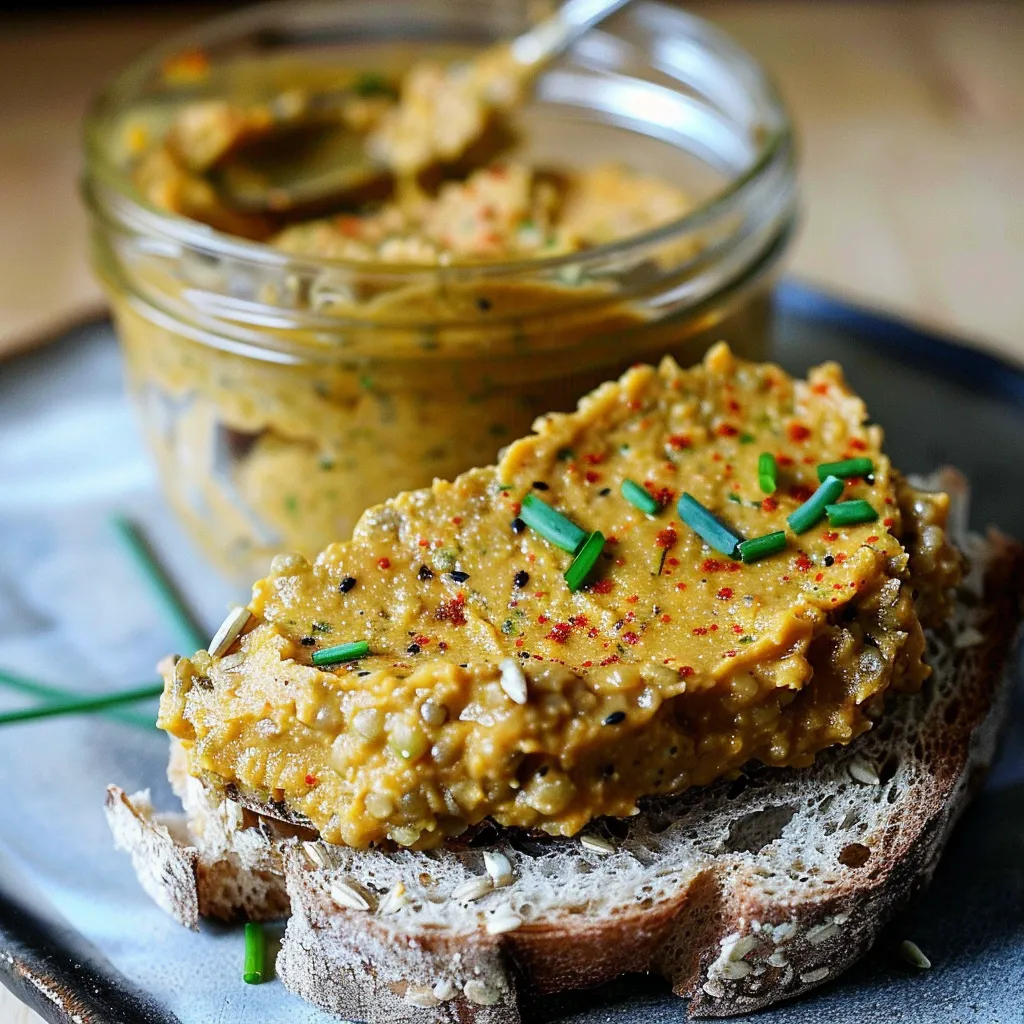 Tartinade de lentilles corail maison