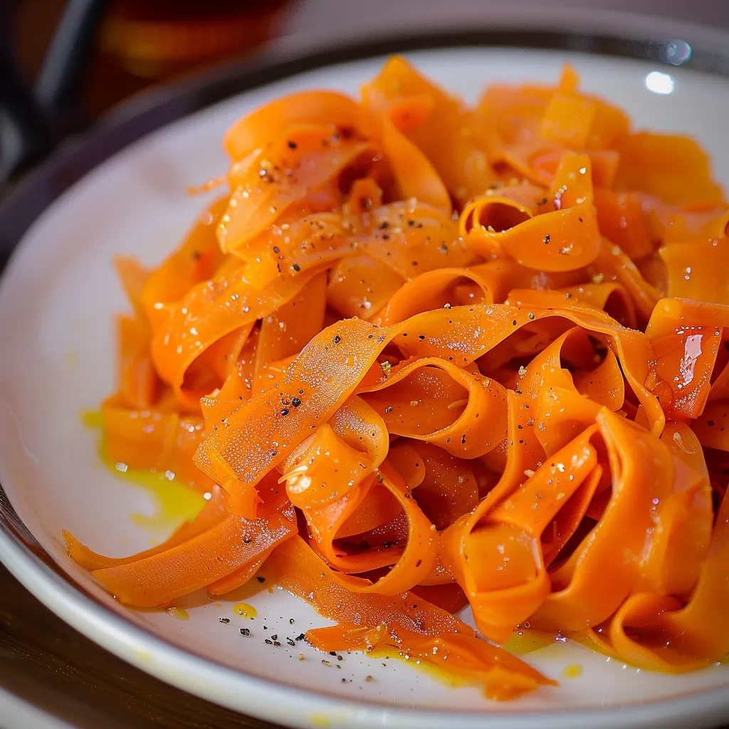 Tagliatelles de carottes à la sauce soja - Recette végétarienne facile